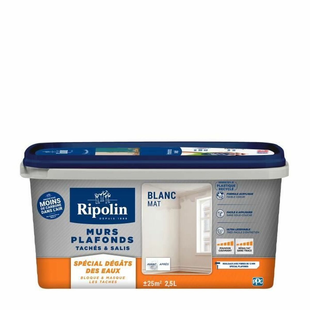 Peinture Ripolin Blanc 4 Kg 20 kg 750 ml 4 L