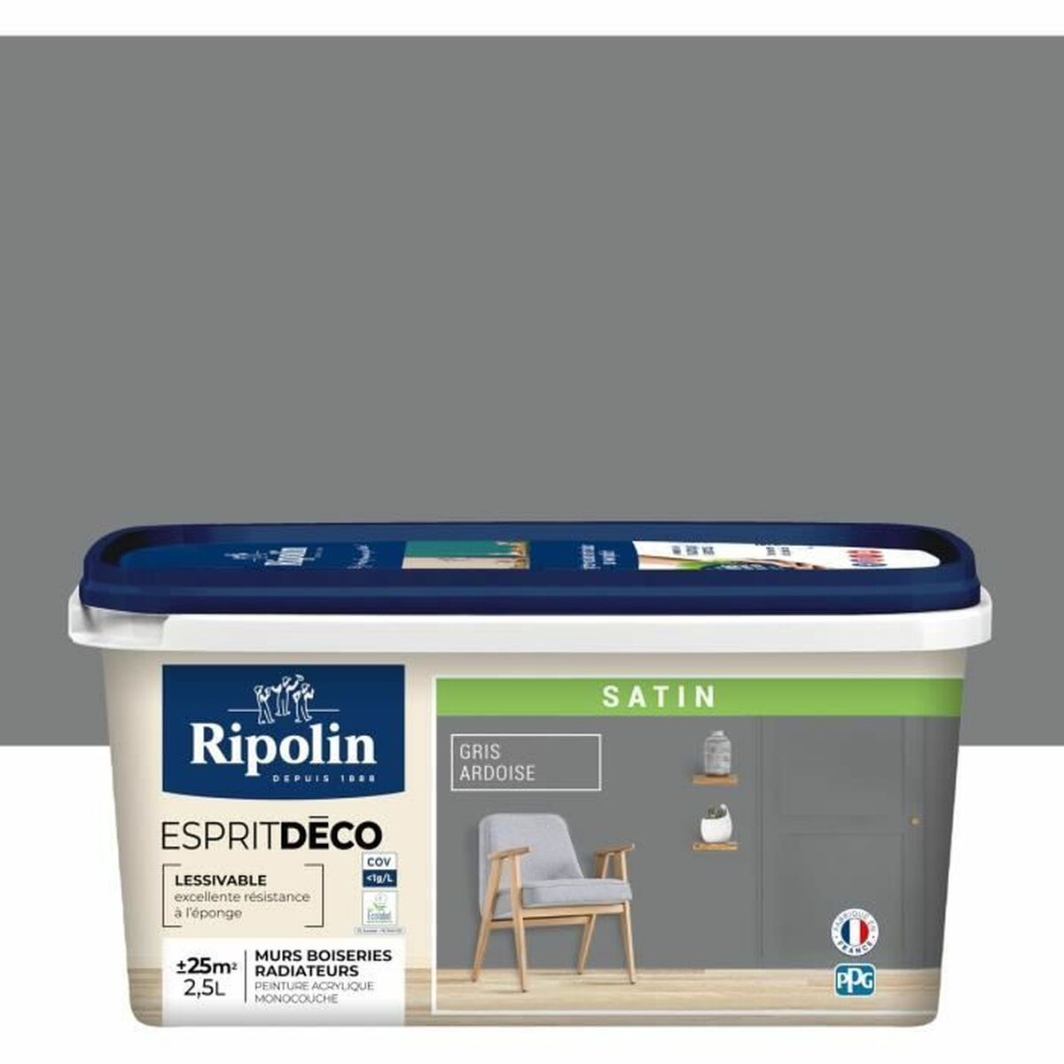 Peinture d'Apprêt Ripolin Gris Satiné 2,5 L