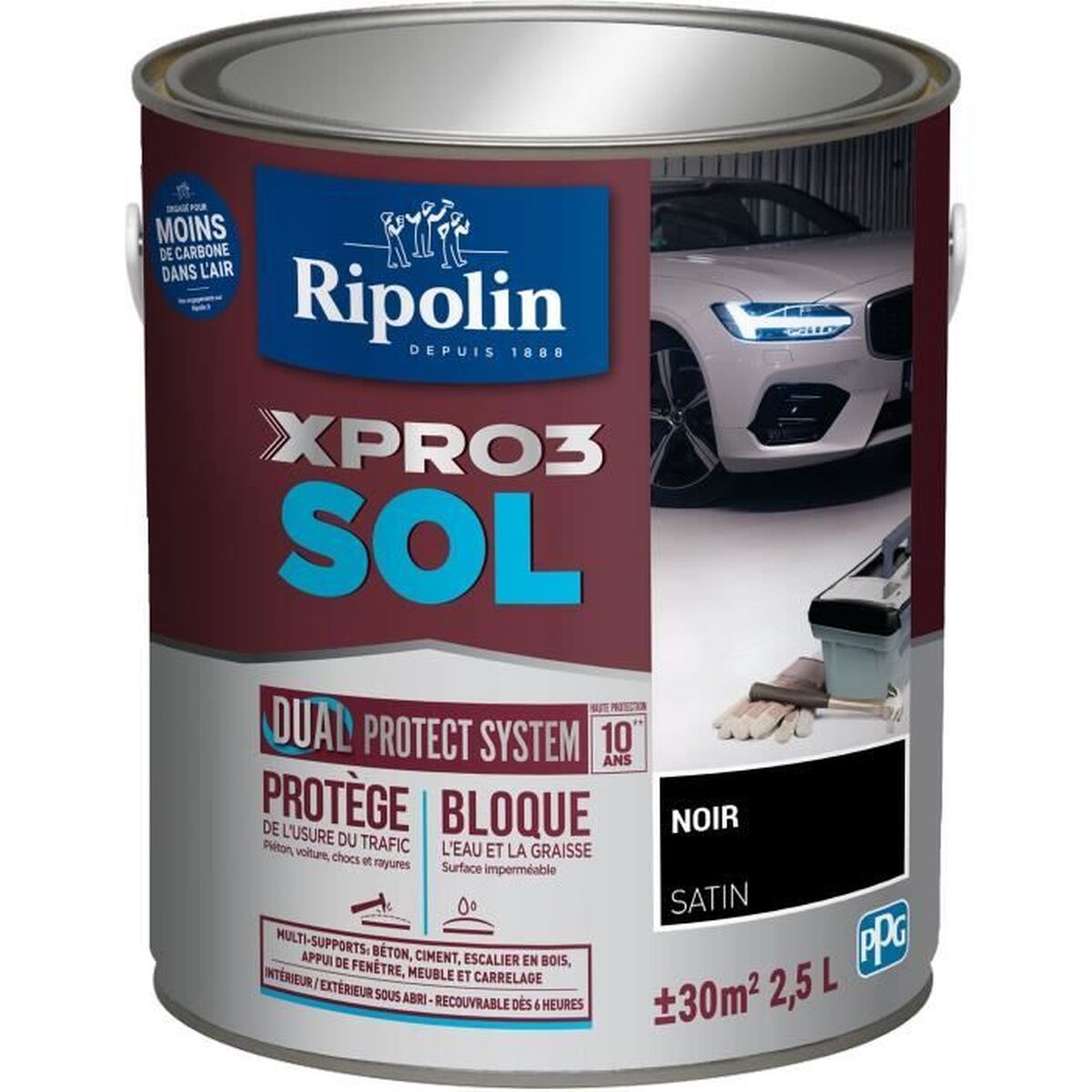 Peinture d'Apprêt Ripolin Noir Satiné
