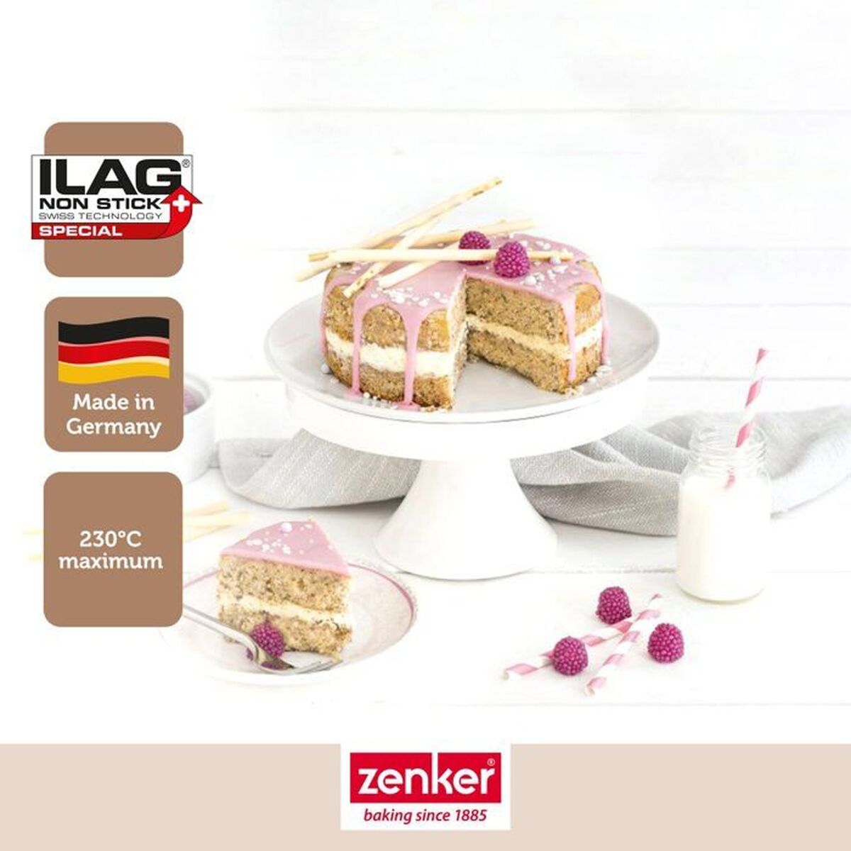 Ensemble de moules avec base amovible Zenker 2 Pièces