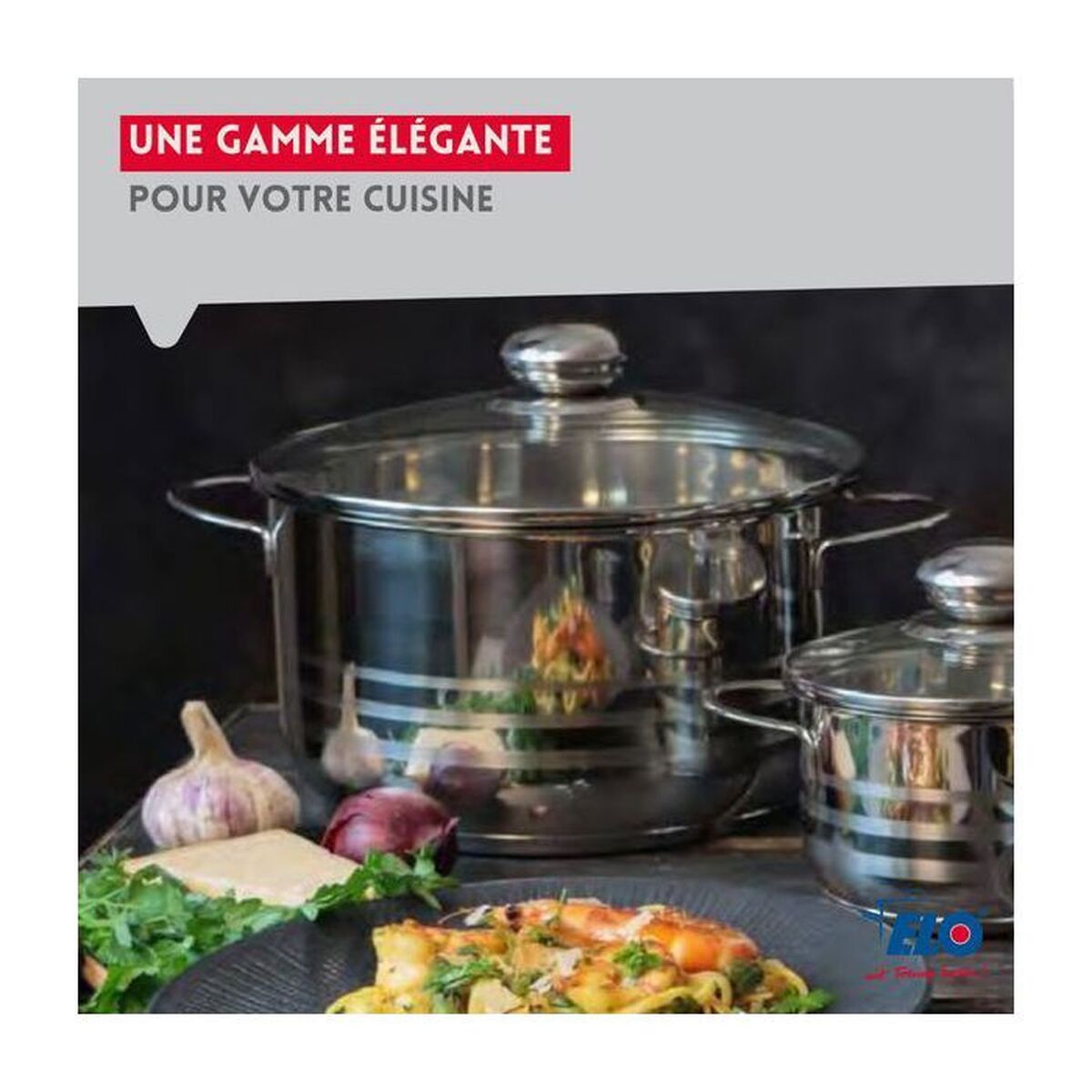 Casseroles Fackelmann Elo Brillant Acier 1,75 L 1,25 L 2 Pièces