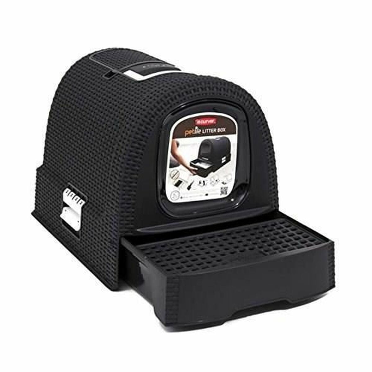 Bac à litière pour chats Curver Anthracite 51 x 38,5 x 39,5 cm Plastique (Plastique)