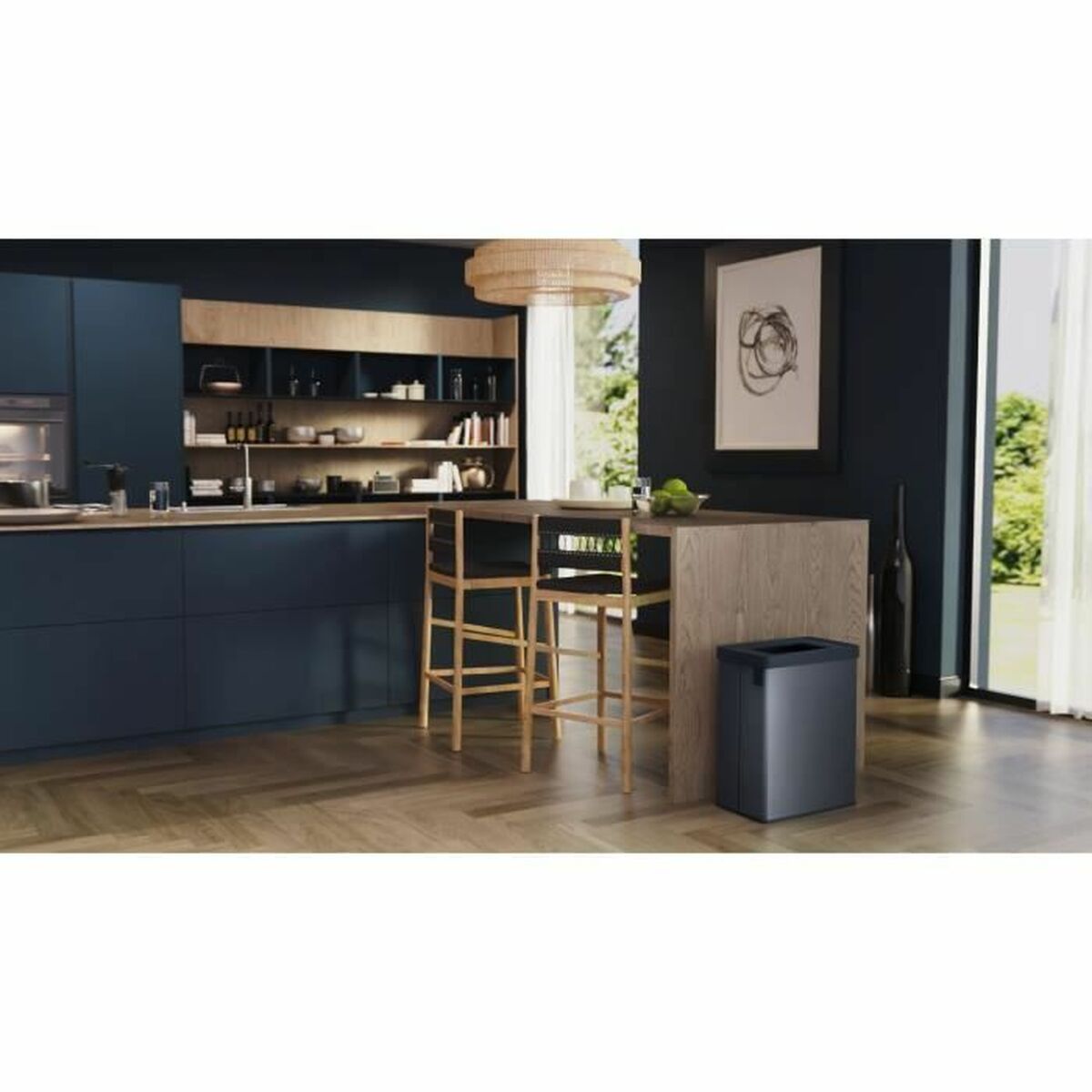 Poubelle recyclage Curver VERTO Bleu 54 L Plastique