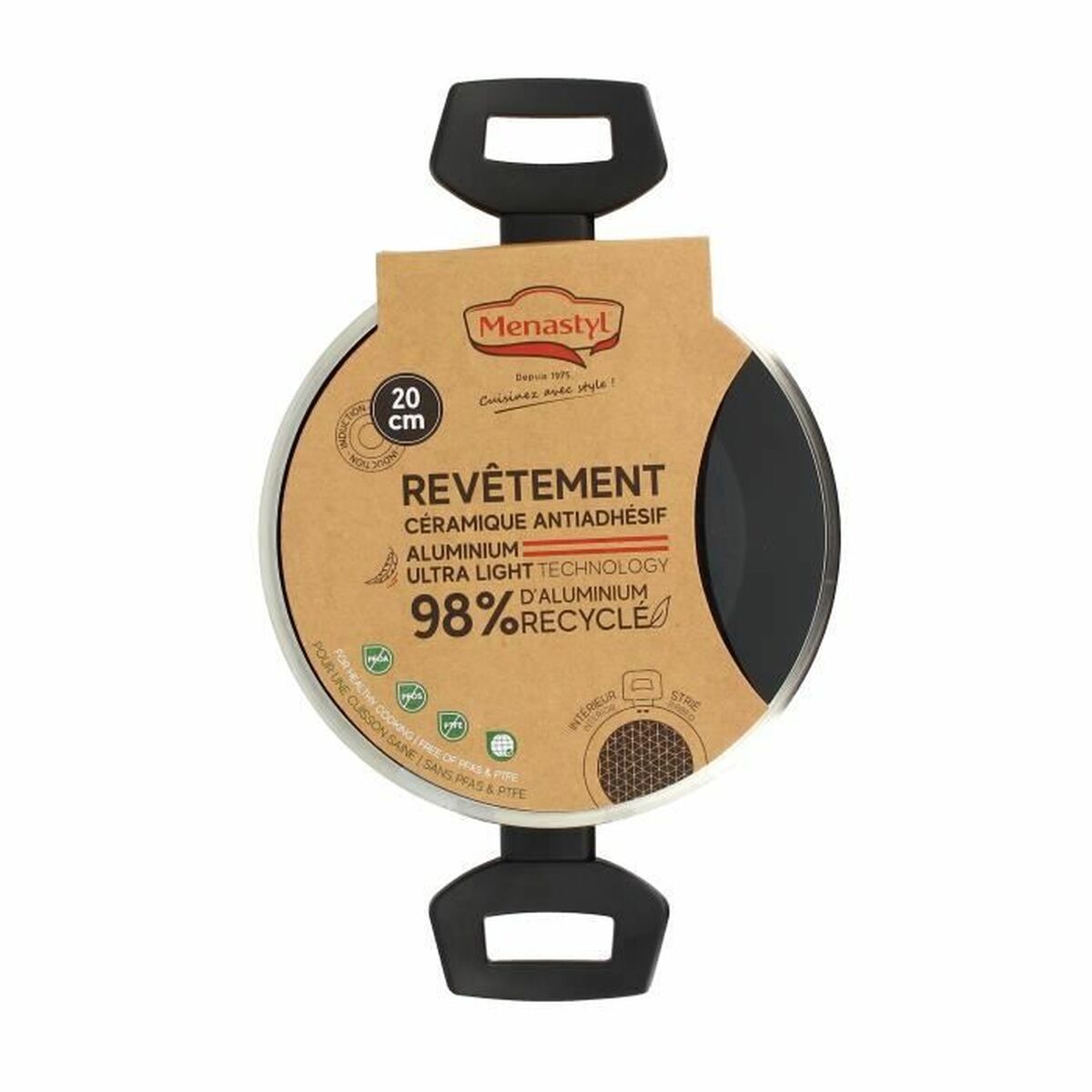 Casserole Menastyl Noir Ø 20 cm