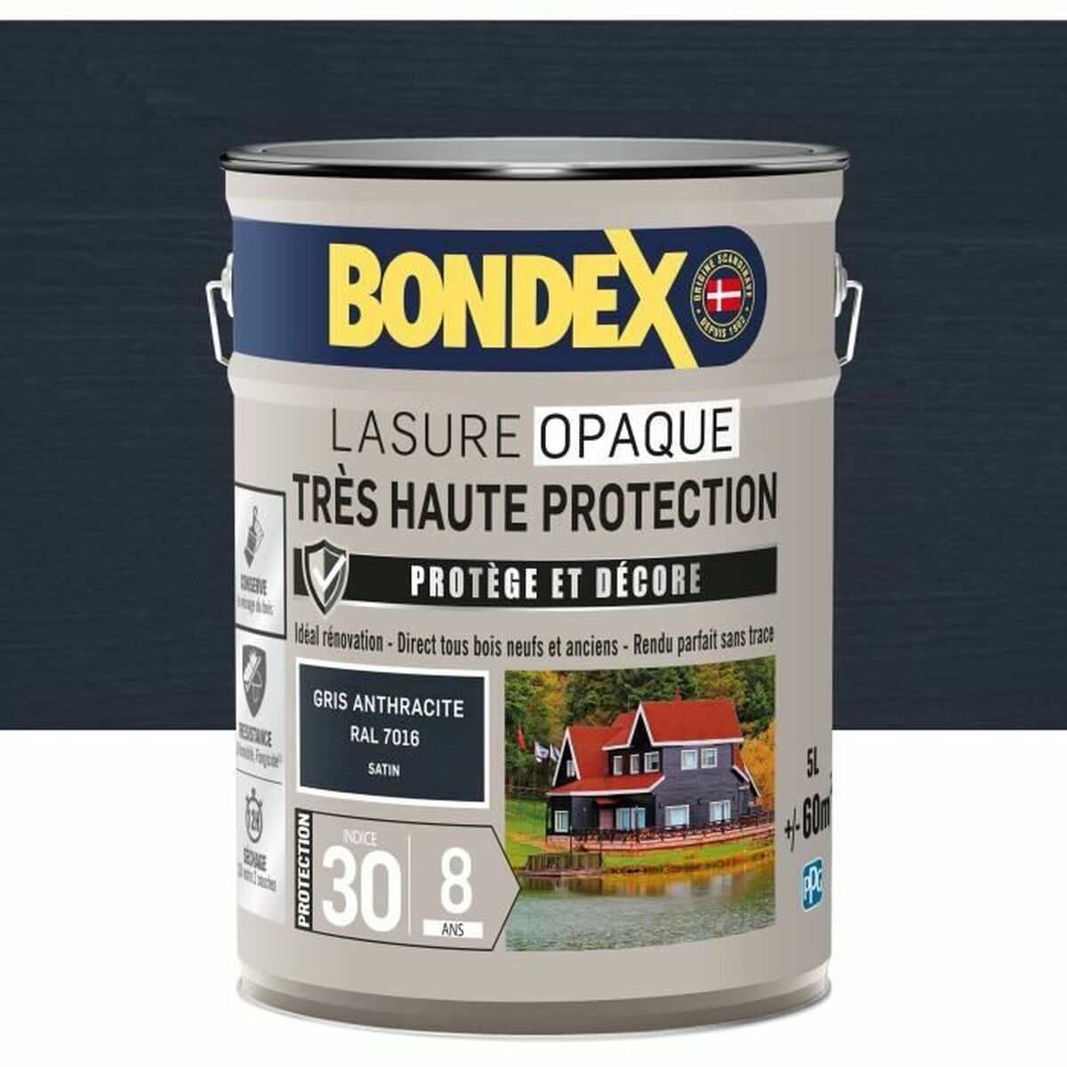 Peinture d'Apprêt Bondex Gris Satiné 5 L