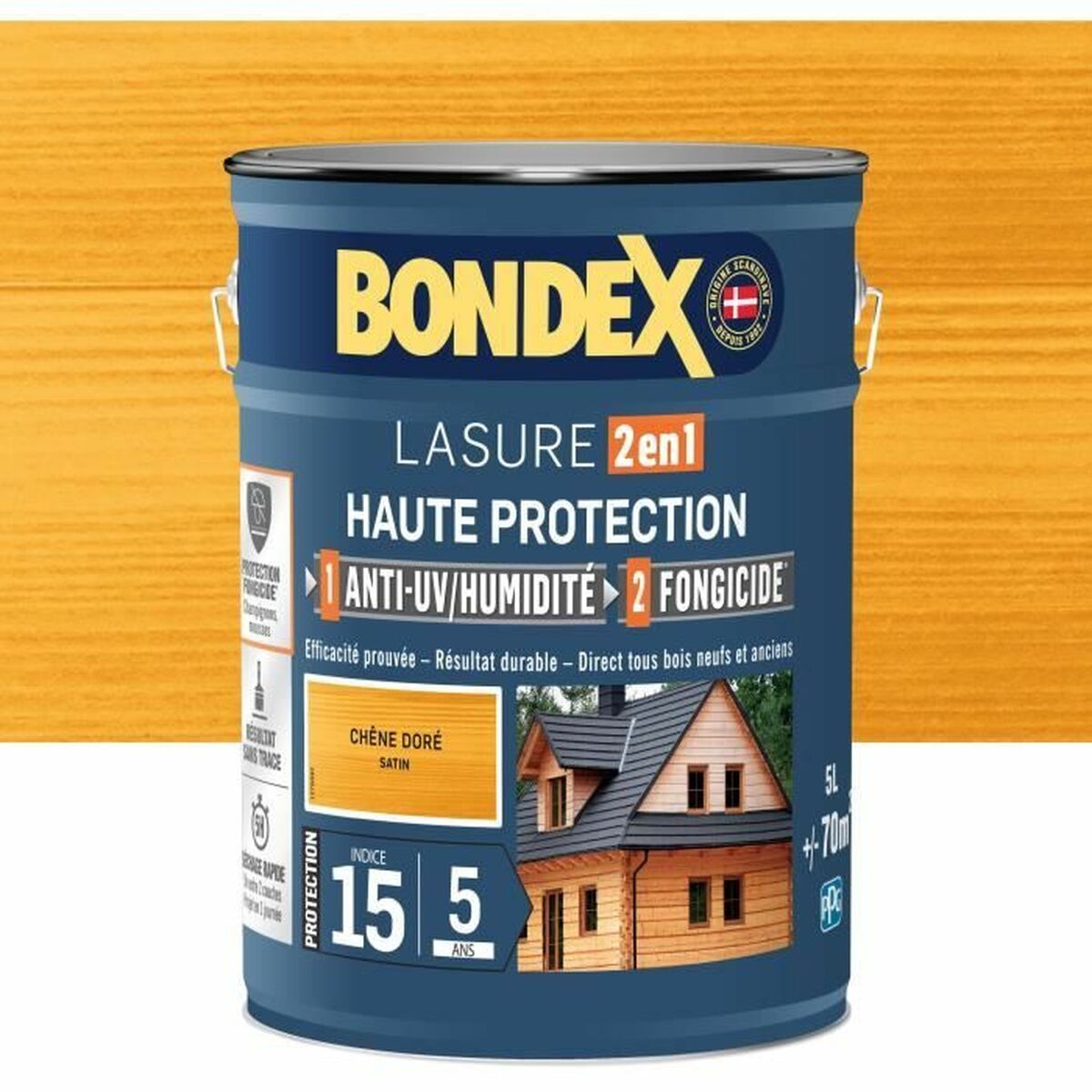 Vernis Bondex Jaune Satiné 5 L