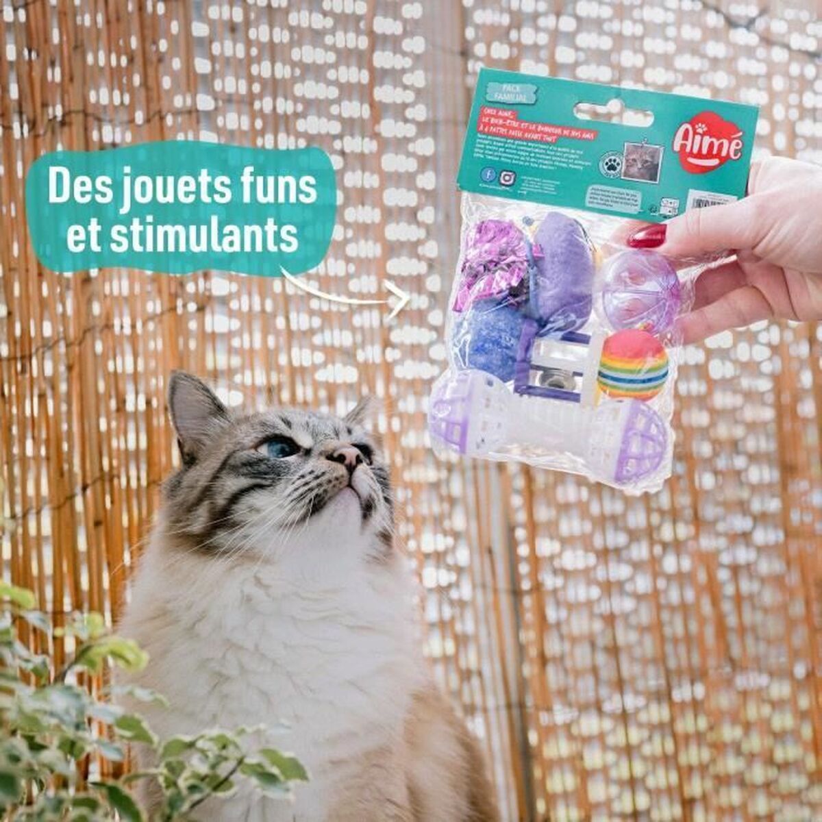 Jouet pour chats Aimé Multicouleur 7 Pièces