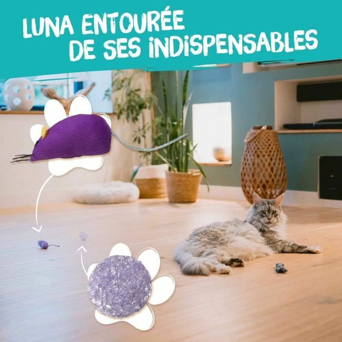 Jouet pour chats Aimé Multicouleur 7 Pièces