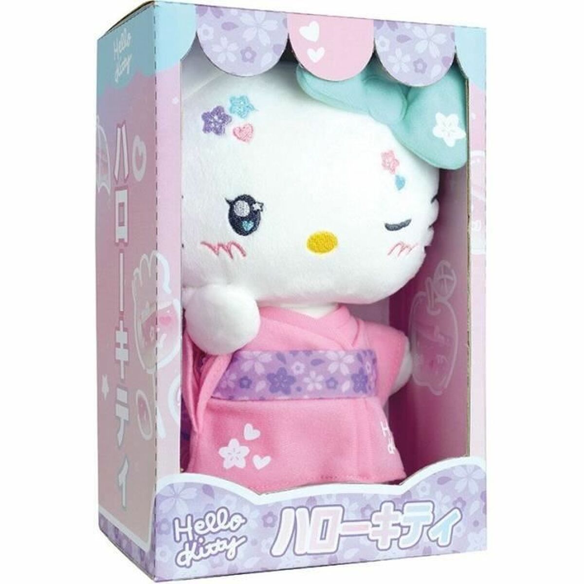 Jouet Peluche Jemini Hello Kitty Kimono Kawai Rose