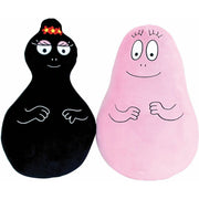 Ensemble de coussins Jemini Barbapapa & Barbamama Noir Rose 40 cm Tissu Peluche 2 Pièces