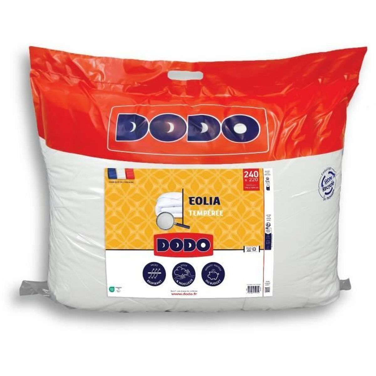 Remplissage de couette DODO EOLIA Blanc 300 g/m² 220 x 240 cm