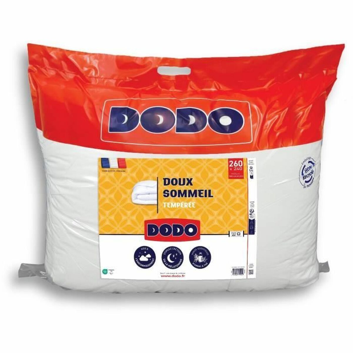 Remplissage de couette DODO DOUX SOMMEIL Blanc 300 g/m² 240 x 260 cm