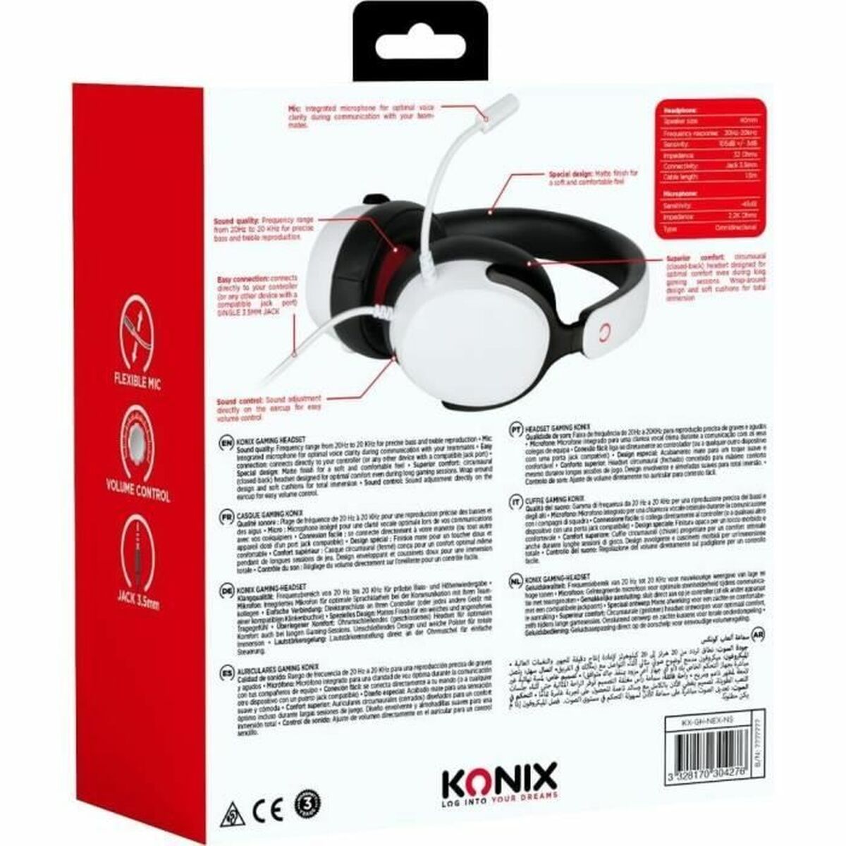 Casque KONIX Nexus Blanc
