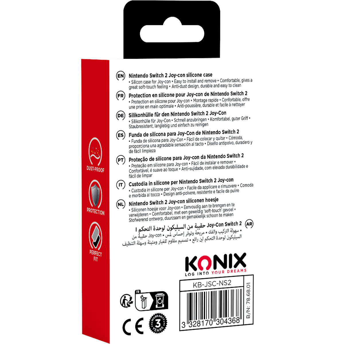 Étui de protection KONIX Noir Gris