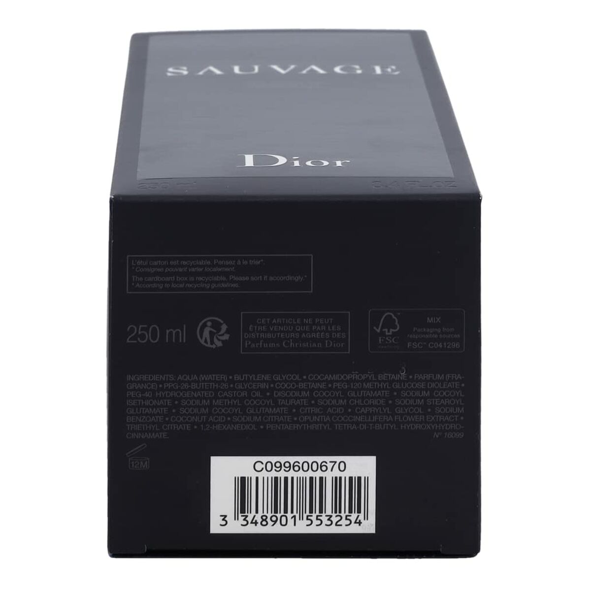 Parfum Homme Dior 099600670 50 ml 250 ml