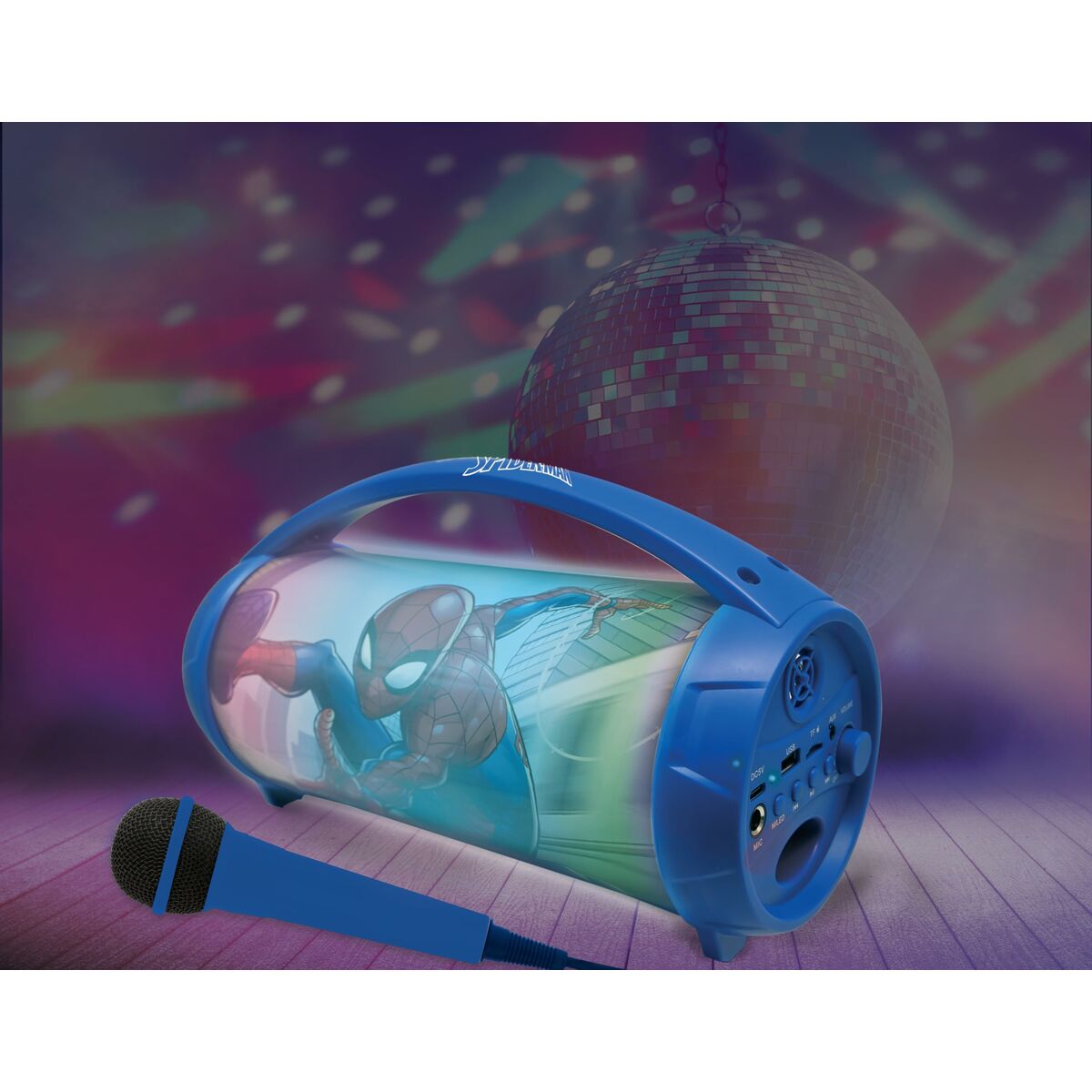 Enceinte Bluetooth avec Microphone Karaoké Lexibook Spider-Man