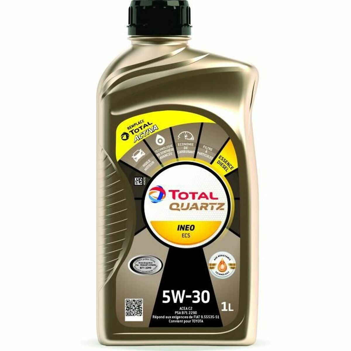 Huile de moteur pour voiture Total QUARTZ INEO ECS 1 L 5W30