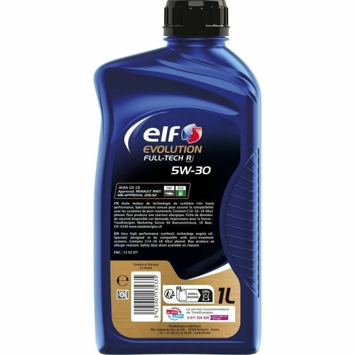 Huile de moteur pour voiture Elf Evolution FULL-TECH R 1 L 5W30