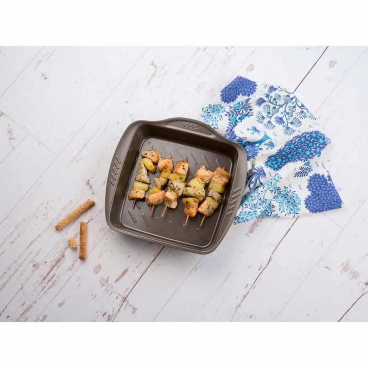 Plat de Four Pyrex Marron Métal