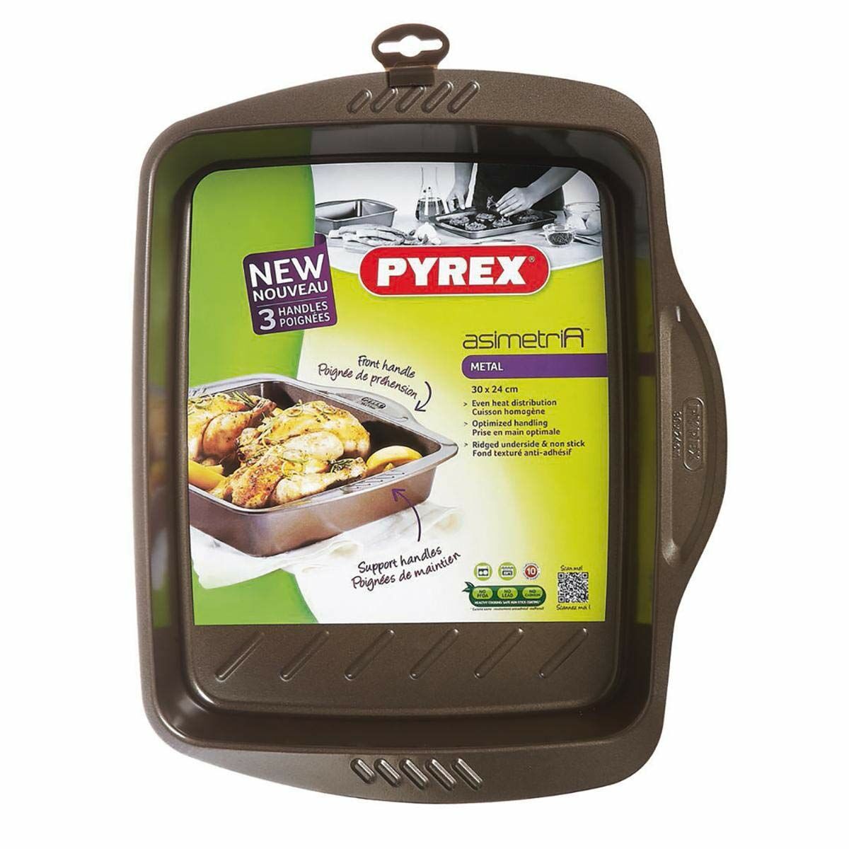 Plateau pour Four Pyrex Marron Noir Métal