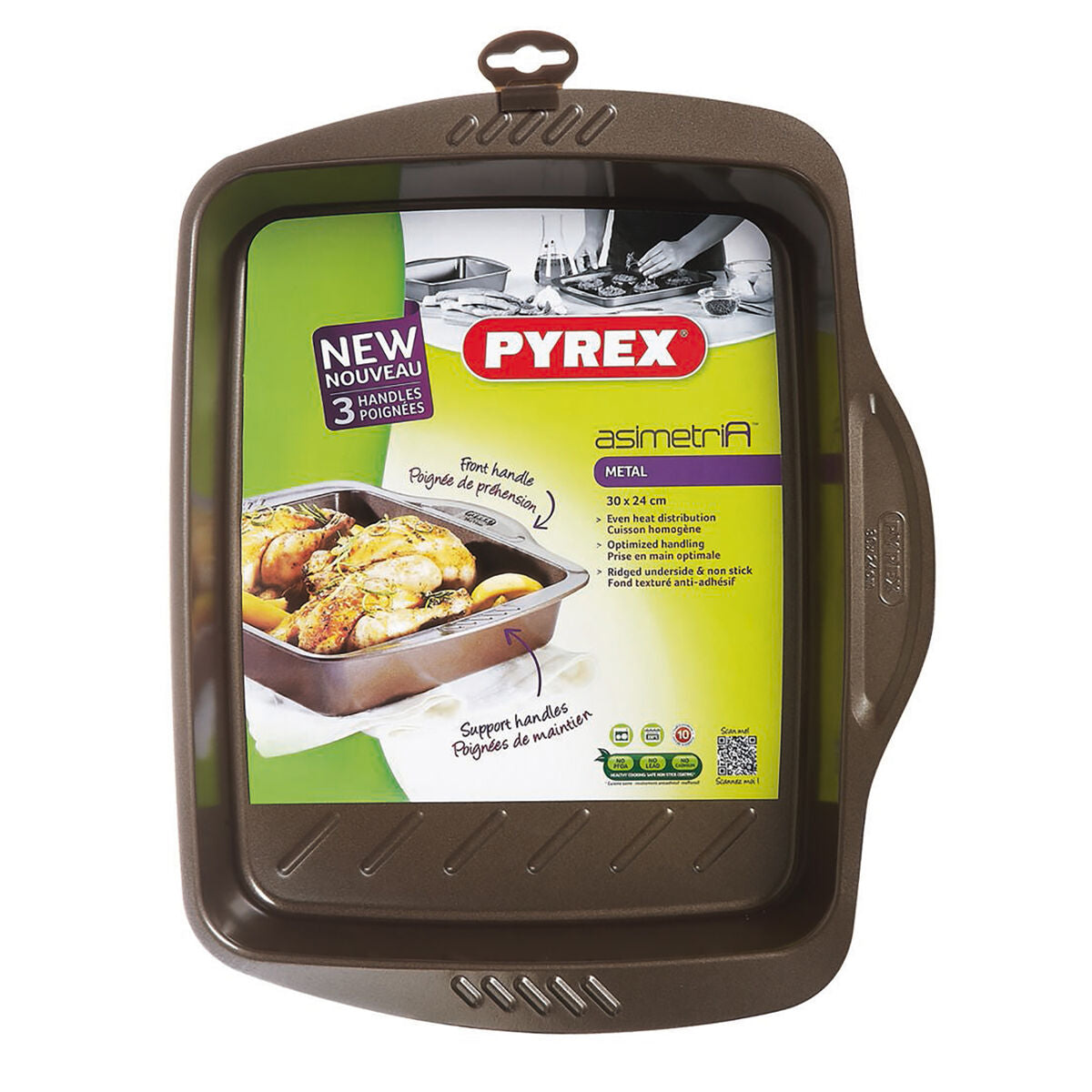 Plateau pour Four Pyrex Marron Noir Métal