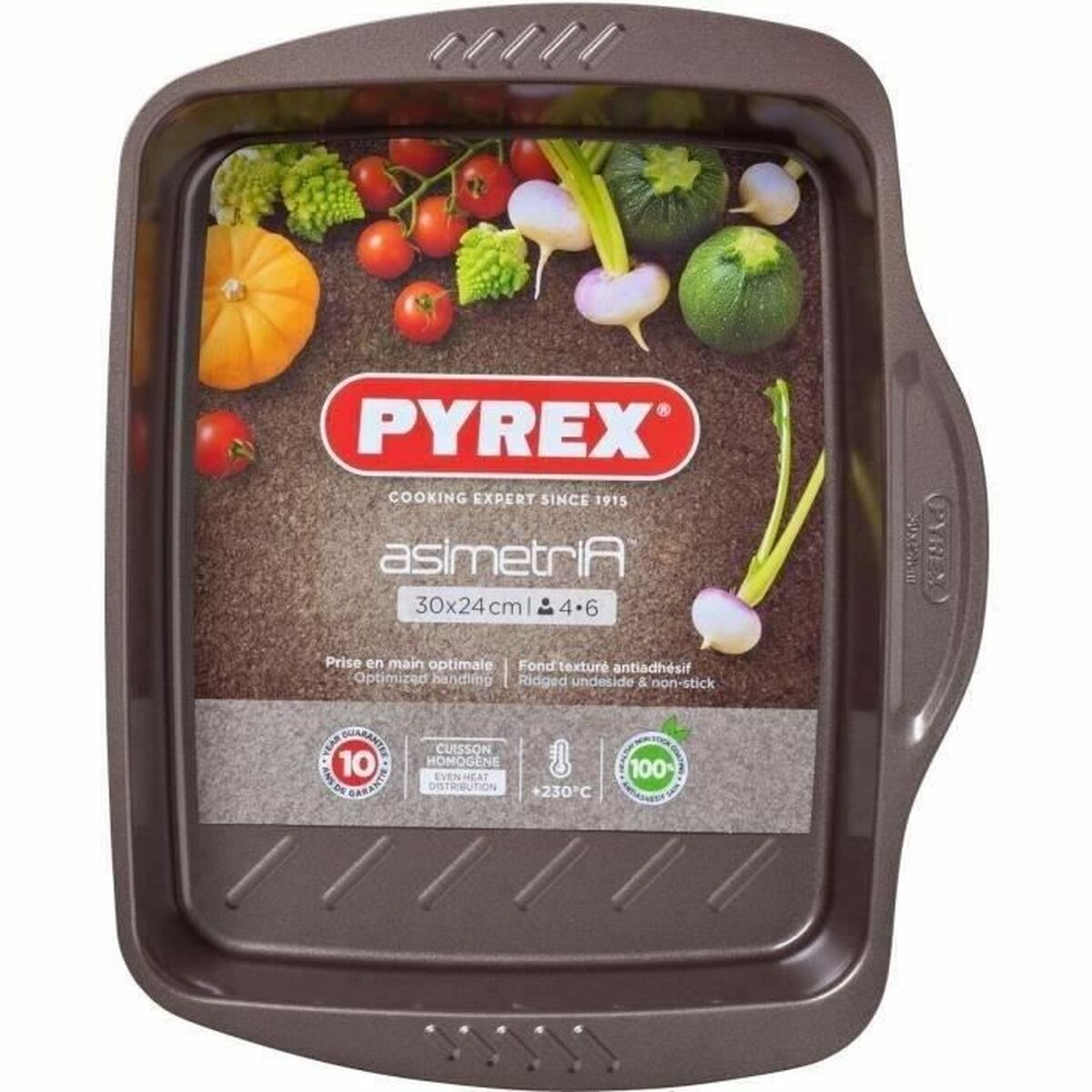 Plateau pour Four Pyrex Marron Noir Métal