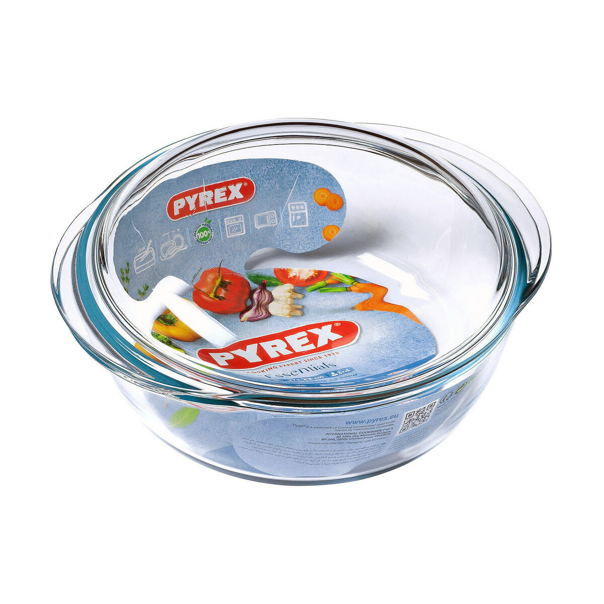 Casserole avec Couvercle Pyrex Essentials 23 x 11 x 27 cm Transparent verre 32 L