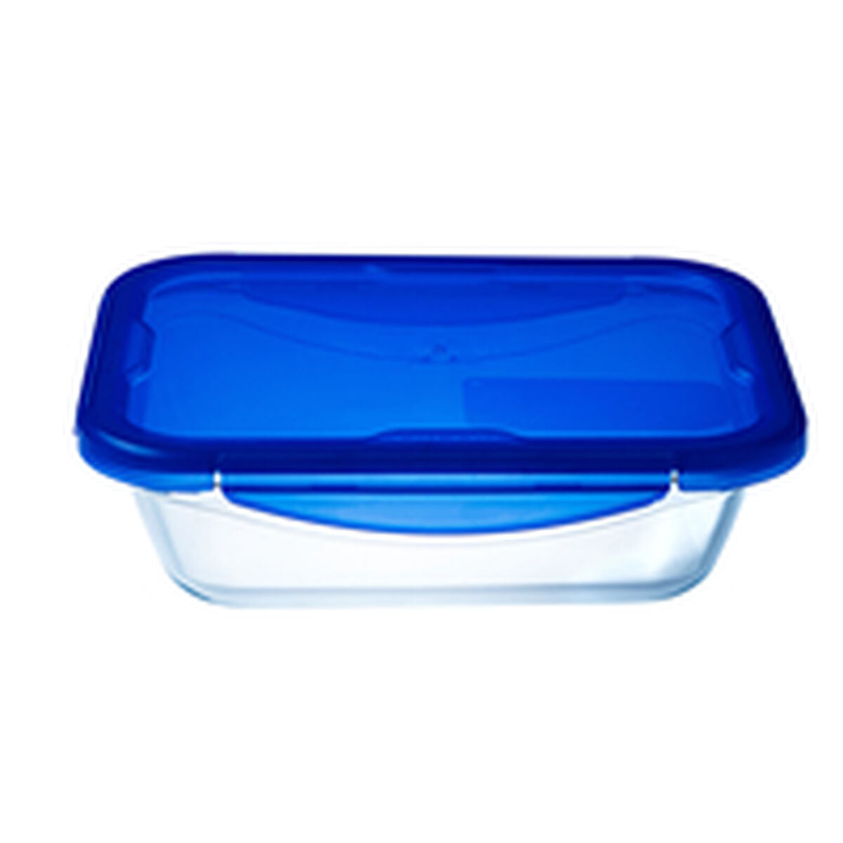 Récipient de Conservation des Aliments Pyrex Bleu Transparent Rectangulaire