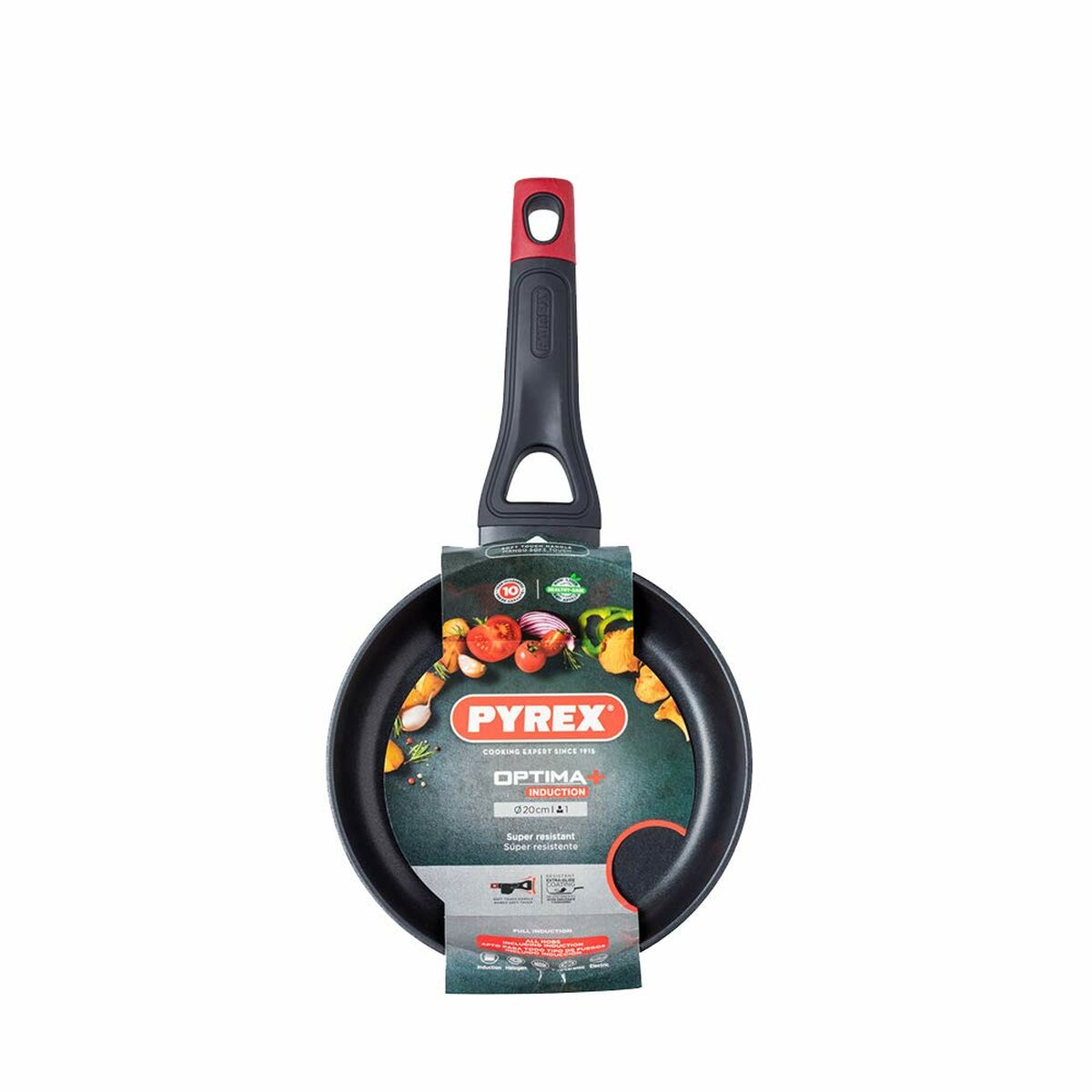 Poêle Pyrex Noir Aluminium Ø 20 cm