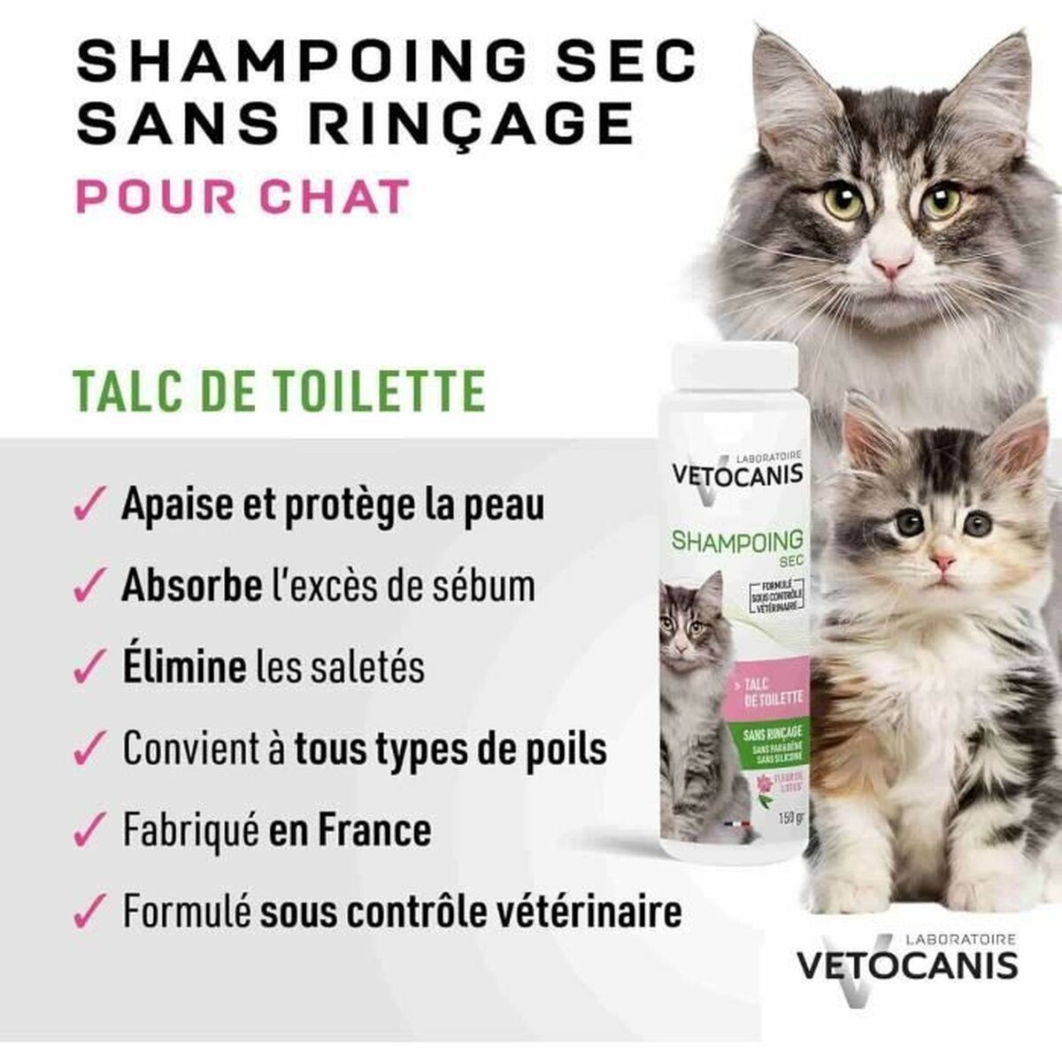 Shampoing pour animaux de compagnie Vetocanis