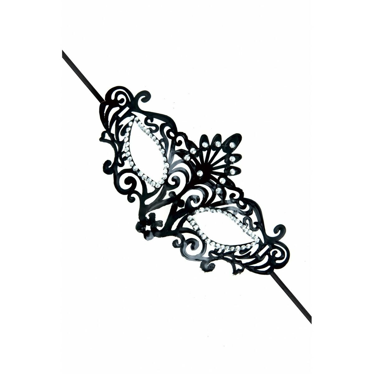 Bleu et Vert Flamboyant Maskarade Noir