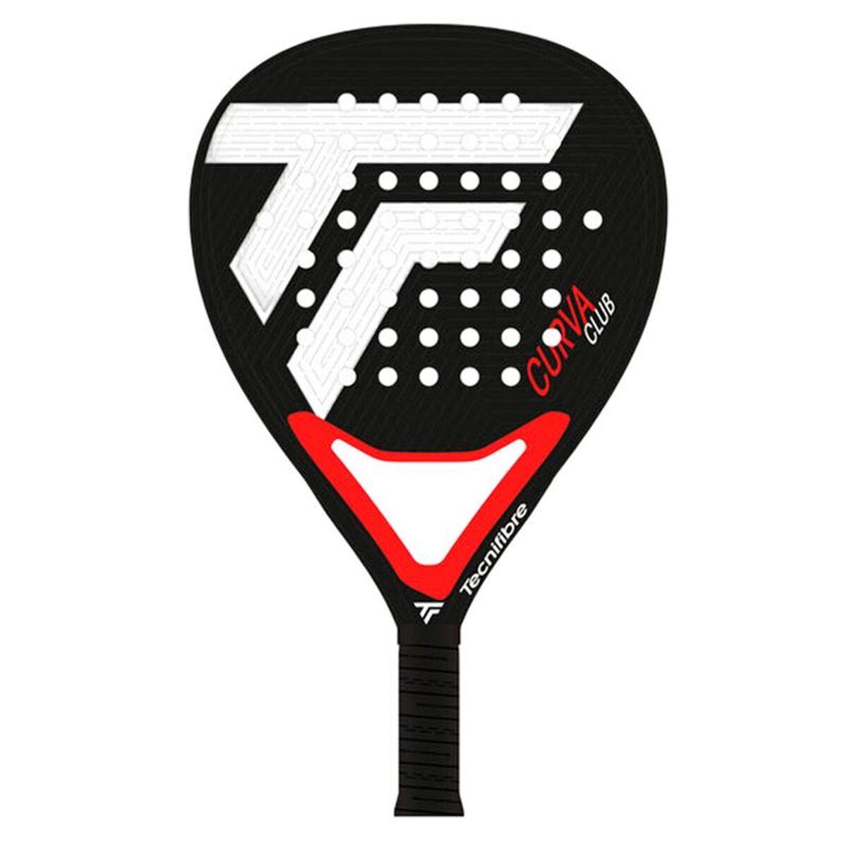 Raquette de Padel Tecnifibre Curva Club Noir Fibre de Verre Carbone