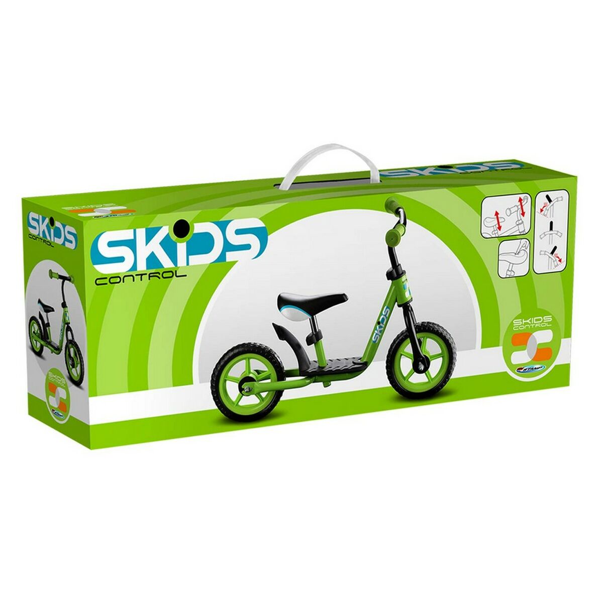 Vélo pour Enfants Skids Control Vert Acier Repose-pied