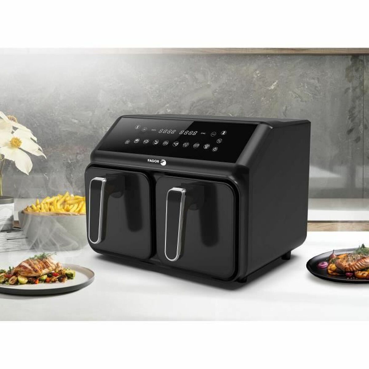 Friteuse à Air Fagor FG2X4L Noir noir 2200 W 8 L