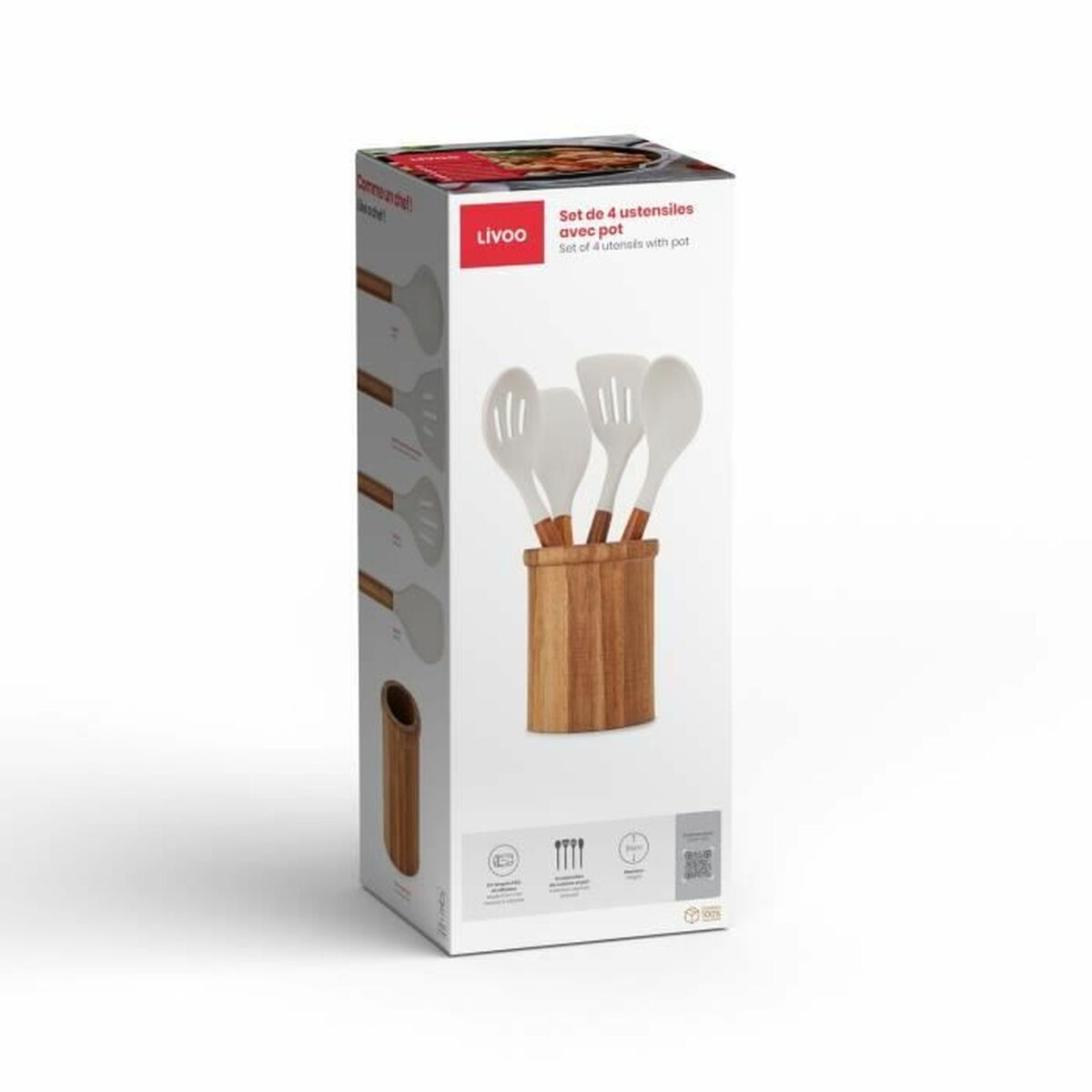 Set d'Ustensiles de Cuisine Livoo MES153G Blanc 5 Pièces (4 Unités)