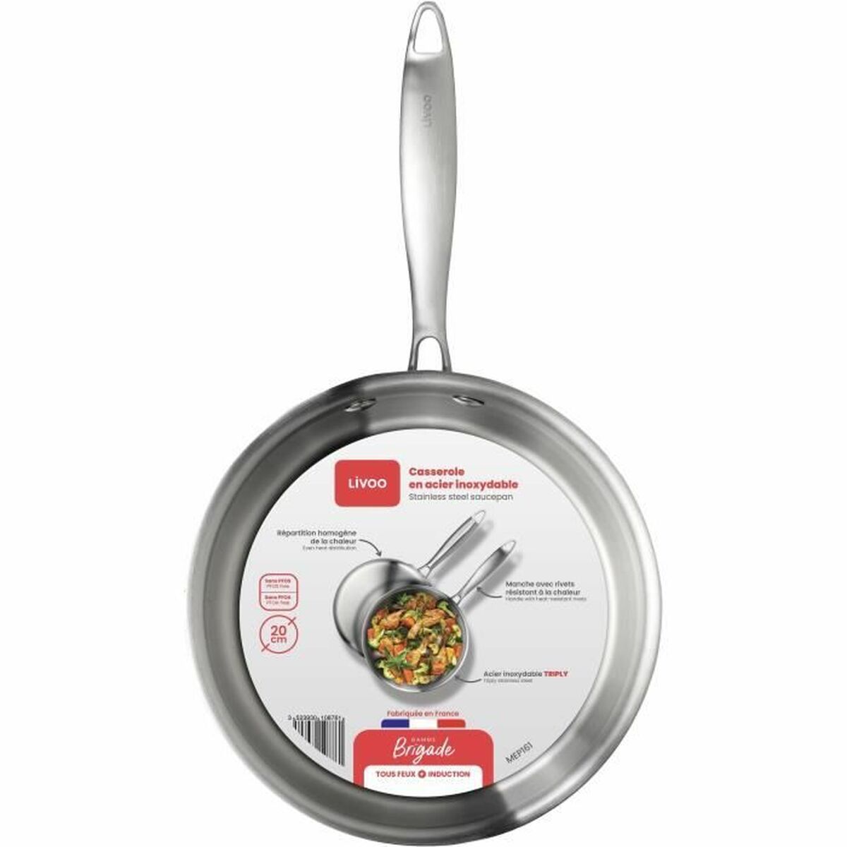 Casserole Livoo Acier Acier inoxydable Ø 20 cm