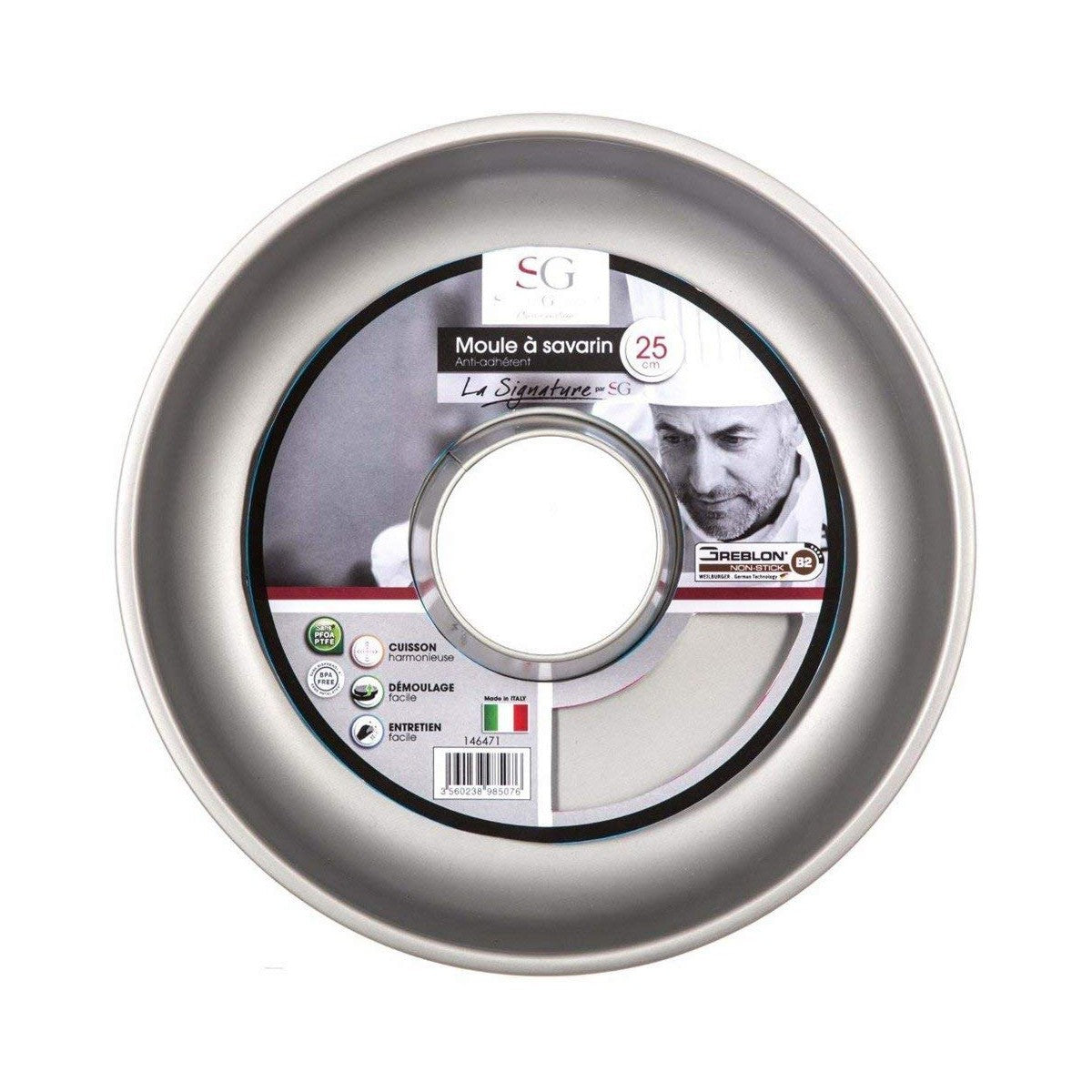 Moule à pâtisserie Secret de Gourmet Aluminium Ø 25 cm Noir