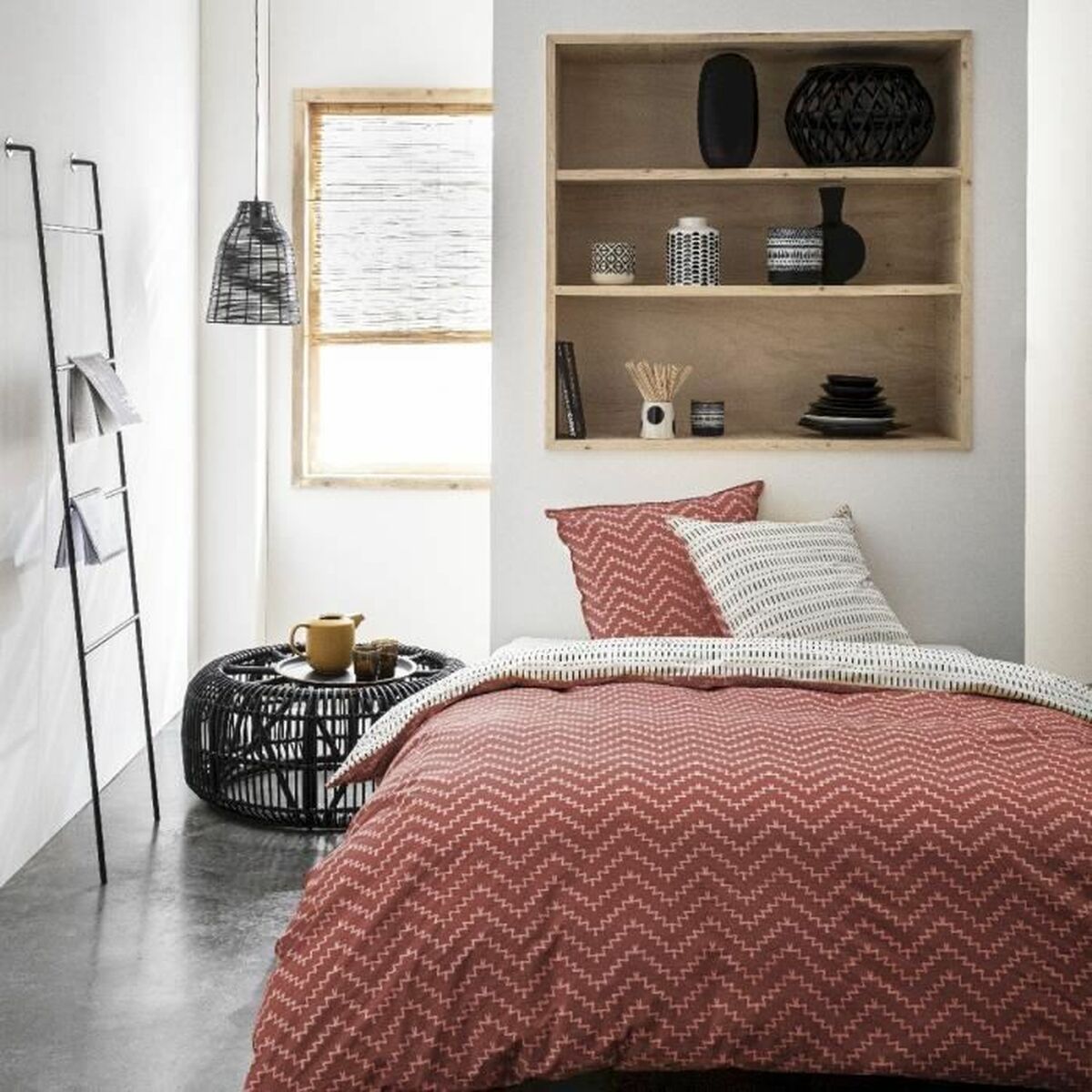 Parure de couette TODAY Sunshine 8.20 Blanc Bordeaux rouge Jaune 240 x 260 cm