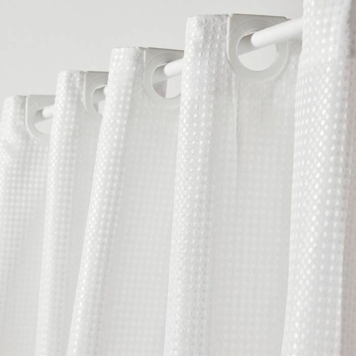 Rideau de Douche TODAY Blanc Polyester 180 x 200 cm (12 Unités)