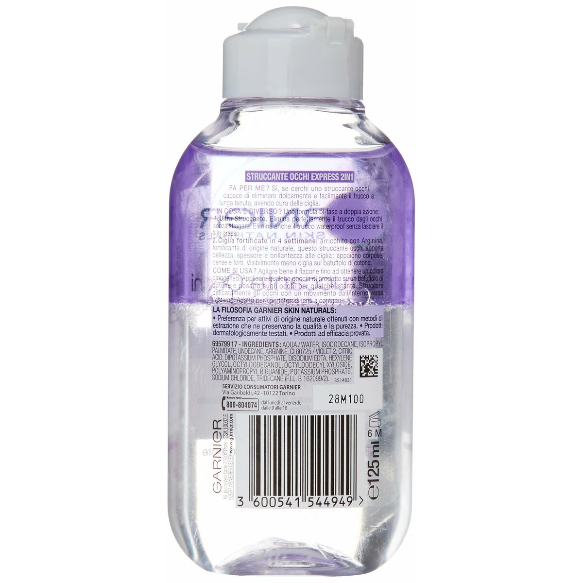 Démaquillant visage Garnier Struccante Occhi Express 2 In 1 125 ml