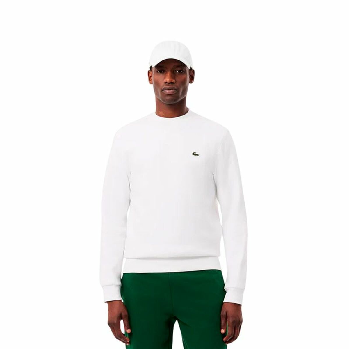 Sweat sans capuche homme Lacoste Core Performance Blanc