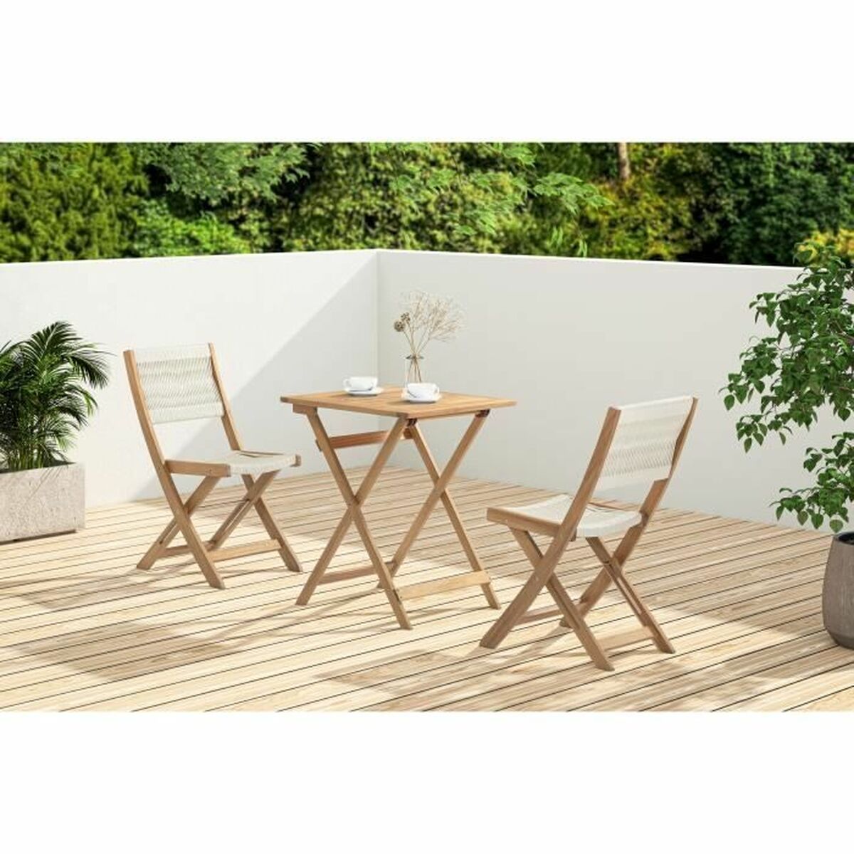 Ensemble Table + 2 Chaises