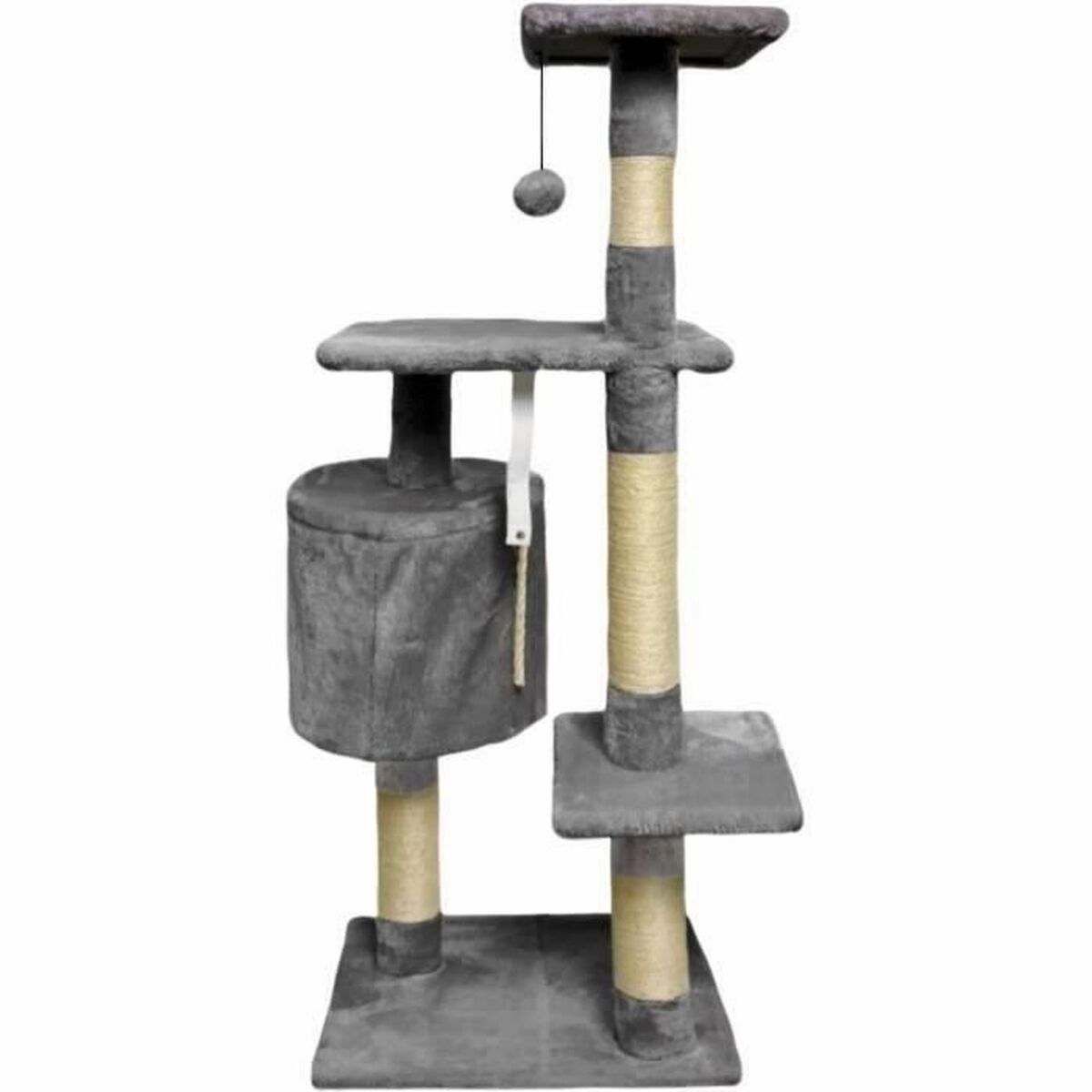 Grattoir pour Chats Paloma Dark Gris 45 x 17 x 45 cm Polyester Tissu Peluche Bois (1 Unité)