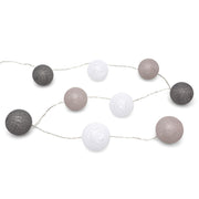 Guirlande de boules LED 150 cm Gris
