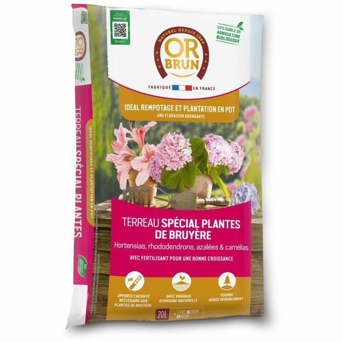 Terreau d'empotage OR BRUN 20 L