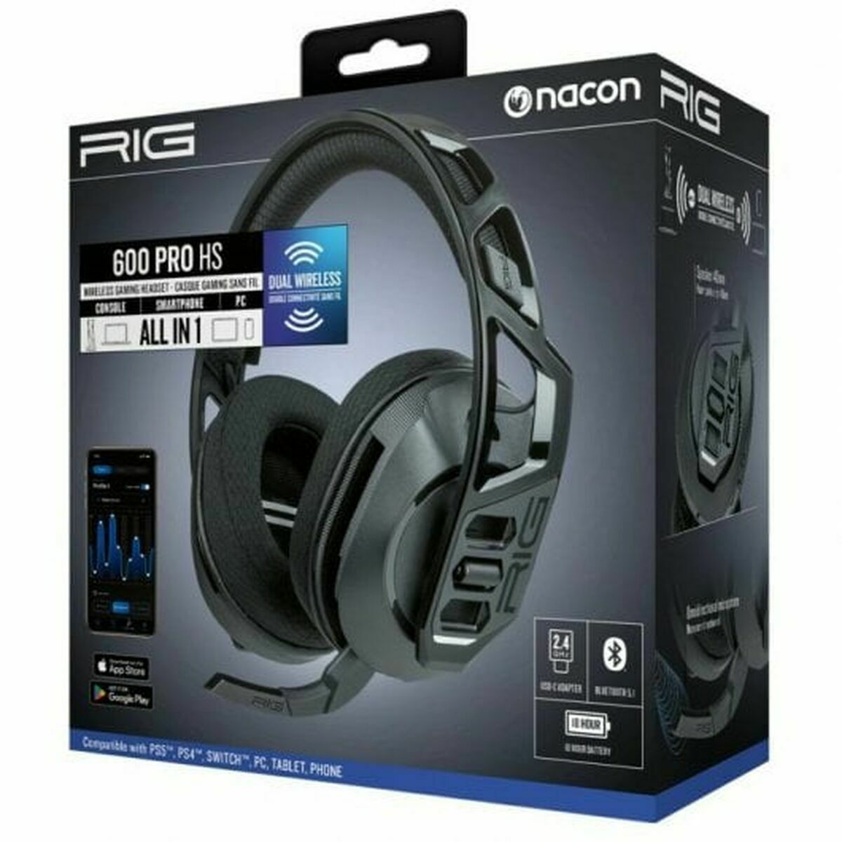 Casques avec Microphone Nacon RIG600PROHS Noir