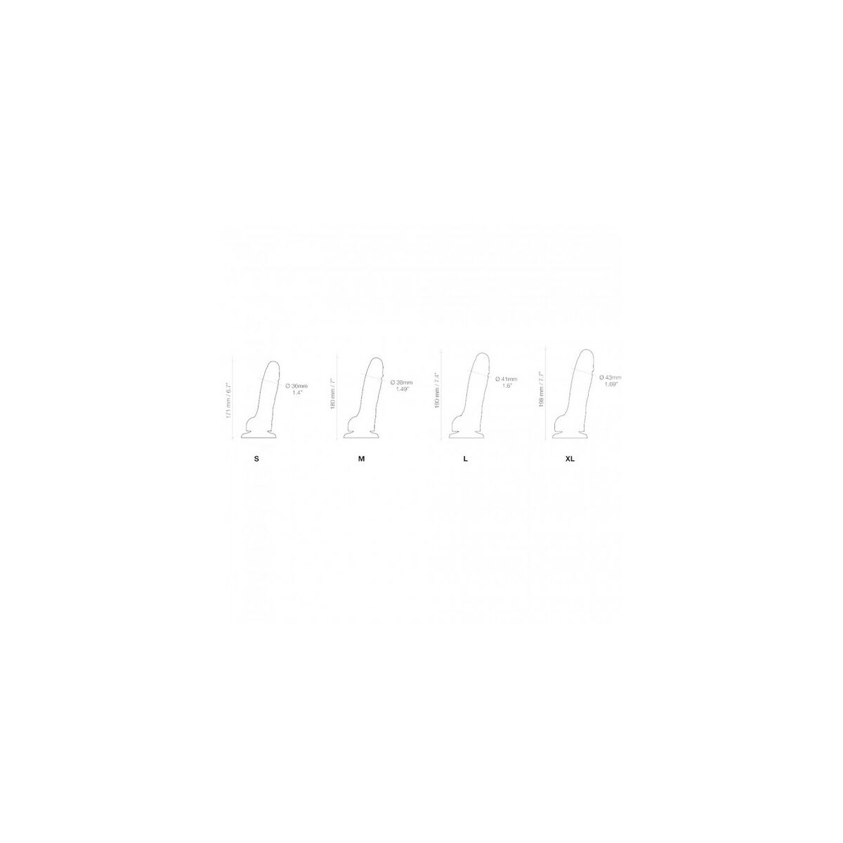 Gode Strap-on-me Realistic Naturel S