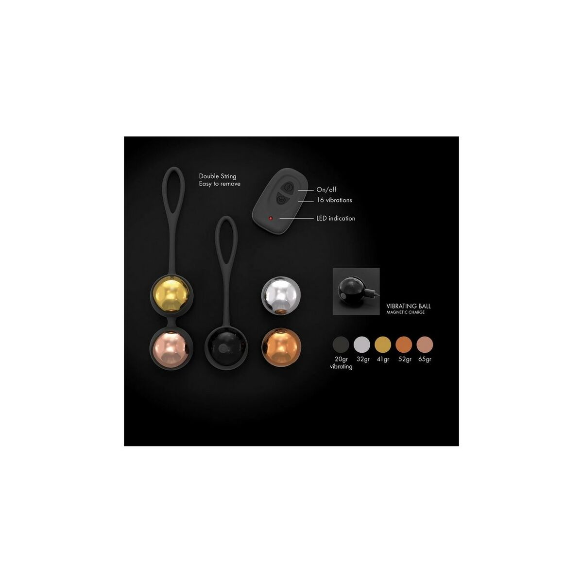 Boules d'Orgasme Dorcel DOR183 Silicone ABS Matériau hygiénique et respecteux de la peau