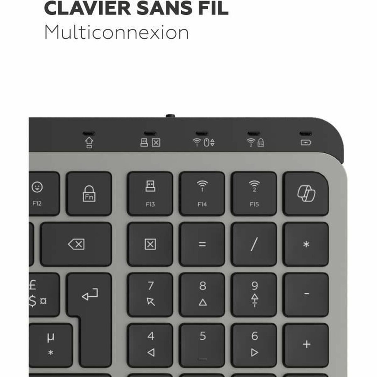 Clavier Mobility Lab KP450W Compact Noir Gris