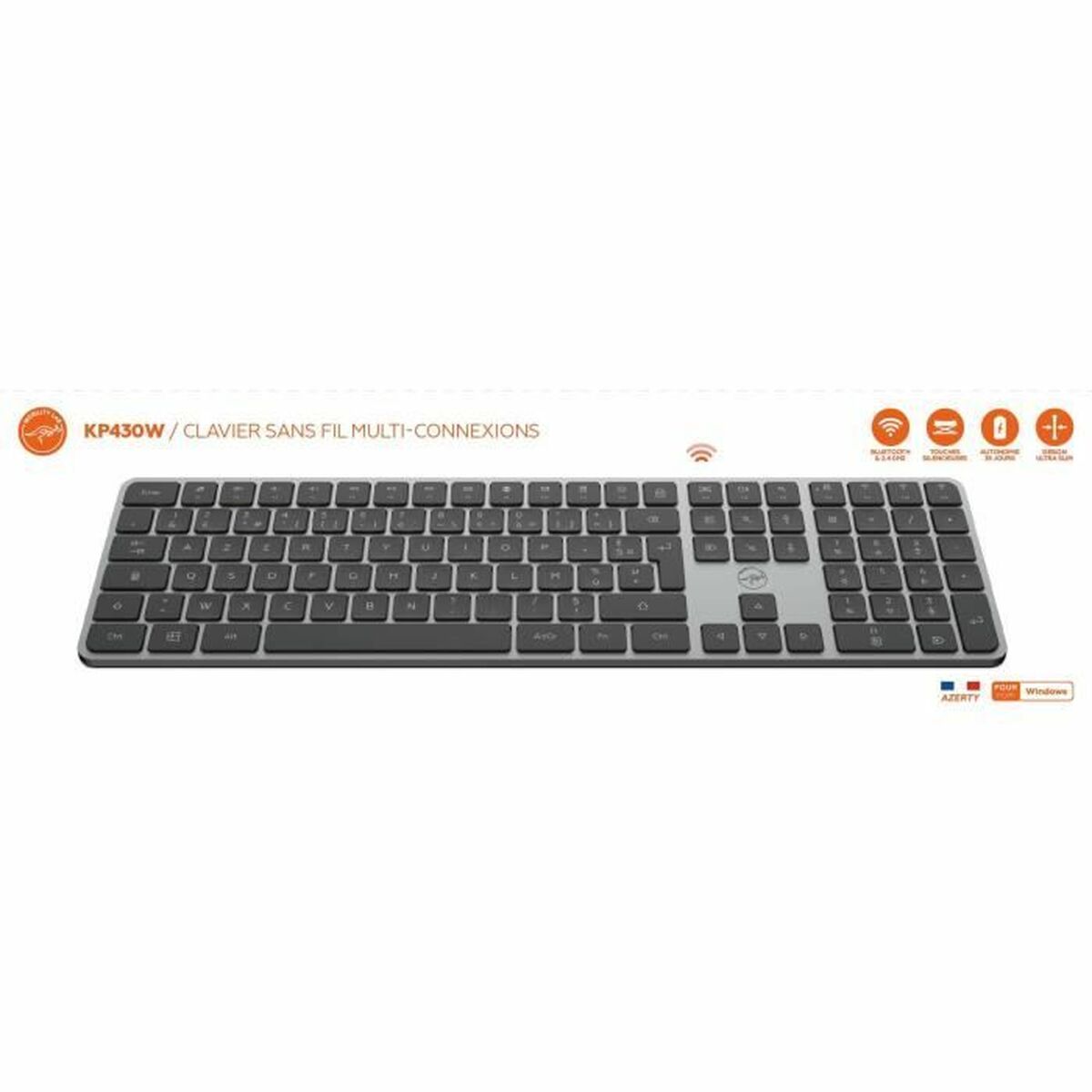 Clavier Mobility Lab KP430W Gris